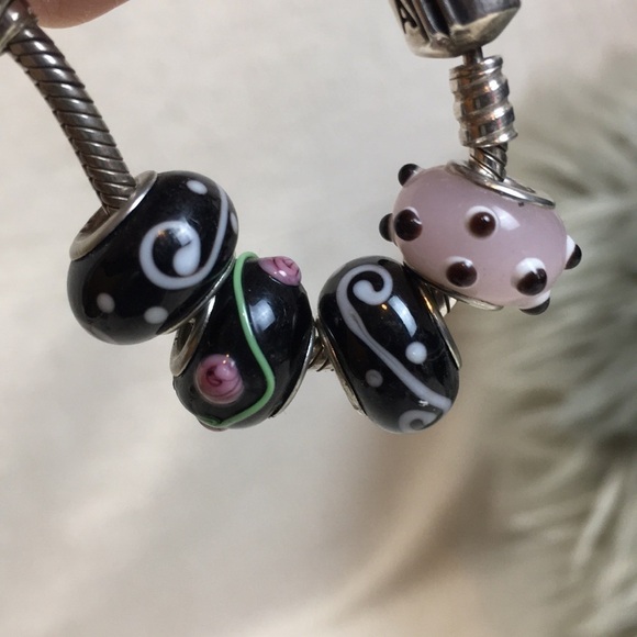 Glass Bead Charms for European charm bracelet - Picture 6 of 6